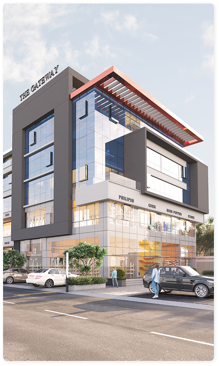 Premium commercial office and retail development at The Gateway Chala Vapi Gujarat