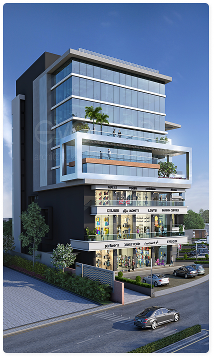 Modern commercial business center and office spaces at Capital Business Center Vapi Gujarat