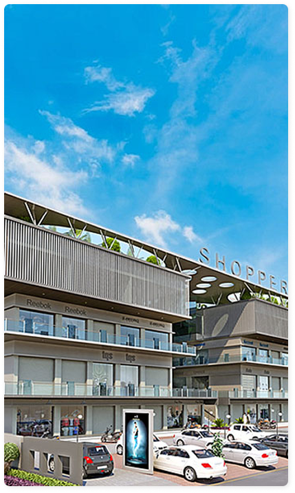 Commercial shopping and retail destination at Shoppers Gate Chala Vapi Gujarat